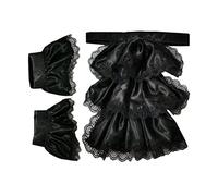 MCAOAL Adult Kid Detachable Ruffled Jabot and Cuffs Set Vintage Victorian Faux Collar Steampunk Cosplay Costume Accessory