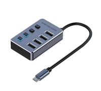 MCAOAL Aluminum USB3.0 Docking Station 4/7/10 Port Charging Adapter For Efficient Data Transfer And Power Management USB Splitter