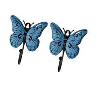 MCAOAL Artistic Iron Butterfly Wall Hook 2 Pack Metal Hook for Hanger Light Items Like Keys Scarves and Hats Wall Mounted Fasteners
