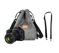 MCAOAL Camera Bag with Drawstring Camera Storage Bag Lens Case Portable Adjustable Shoulder Strap for Photographers Traveling Lightweight Single Strap