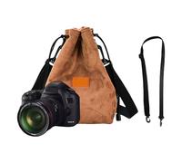 MCAOAL Camera Bag with Drawstring Camera Storage Bag Lens Case Portable Adjustable Shoulder Strap for Photographers Traveling Lightweight Single Strap