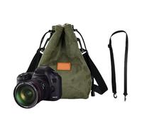 MCAOAL Camera Bag with Drawstring Camera Storage Bag Lens Case Portable Adjustable Shoulder Strap for Photographers Traveling Lightweight Single Strap