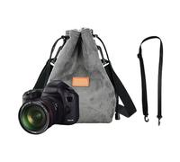 MCAOAL Camera Bag with Drawstring Camera Storage Bag Lens Case Portable Adjustable Shoulder Strap for Photographers Traveling Lightweight Single Strap