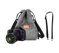 MCAOAL Camera Bag with Drawstring Camera Storage Bag Lens Case Portable Adjustable Shoulder Strap for Photographers Traveling Lightweight Single Strap