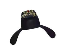 MCAOAL Classical Official Cap for Chinese Festival Foldable Design Breathable Flying Fish Hat for Cultural Event Costume Props Official Ceremony Hat