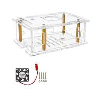 MCAOAL Clear Acrylic Protective Case For RV2 With Cooling Fan Clear Shell Covers Thermal Management Case Electronics Project Shell