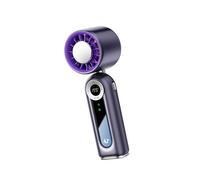 MCAOAL Compact Rechargeable Cooling Fan USB Powered Low Noise Folding Design Suitable Indoor Outdoor Activities Safe Bladeless Fan