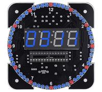 MCAOAL Digital Tube Clock Set Includes Enclosure Battery Holder Time Temperature Display Auto Brightness Electronic Clock