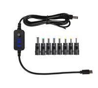 MCAOAL Electronic Type C To 5 5x2.5mm Charging Cord 5V 9V 12V 15V 20V Adjustable Fast Charging Cable With 8 Connector Tip Adjustable Fast Cable