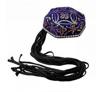MCAOAL Exquisite Ethnic Uyghur Braid Hat with Sequined Decorations for Stage Actors and Cultural Theatrical Hat