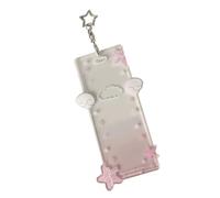 MCAOAL Fashionable Keychain Campus Card Small Photo Storage Pouches Cards Holder Compacts Card Protective Accessory for Cards School Card Protector Sleeve