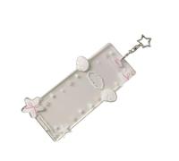 MCAOAL Fashionable Keychain Campus Card Small Photo Storage Pouches Cards Holder Compacts Card Protective Accessory for Cards School Card Protector Sleeve