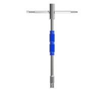 MCAOAL High Torques T Rod Ratcheting Wrenches with Interchangeable Heads Sliding Levers for 1/2In 3/8 1/4 Drive Socket High Carbon Steel Socket Adapter Set