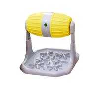 MCAOAL Interactive Rolling Dog Feeder Adjustable Treat Dispenser Puzzle Toy NonSkid Base Cognitive Development Pet Enrichment Activity Mental Stimulation Dog Toy