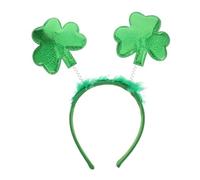 MCAOAL Irish Day Headband Shamrock Photo Props Fun Lace Headband Party Blingbling Karaoke Party Hair Hoop Leprechaun Festival Hair Accessories