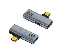 MCAOAL Pack Of 2pcs PD100W Type C Splitter Male USB C To Female USB & A Adapter Quick Power Delivery 10Gbps Data Transfer For Laptop And Phone Charging