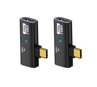 MCAOAL Pack Of 2pcs PD100W Type C Splitter Male USB C To Female USB & A Adapter Quick Power Delivery 10Gbps Data Transfer For Laptop And Phone Charging