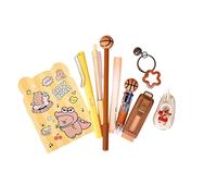 MCAOAL Pastel Color Gel Pen Set with 9 Essential School Supplies for Students and Gift Giving Multicolor Pen Holder