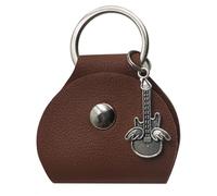 MCAOAL Portable Guitar Pick Box Protective Holder Storage Case Bag Practical Container PU Texture Pick Pouch