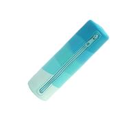 MCAOAL Portable Silicone Pen Bag Cylinder Shape Zippered for Travel Cylinder Silicone Pencil Case Zippered Pencil Pouches Large Compartment Portable Pen Organiser Bag