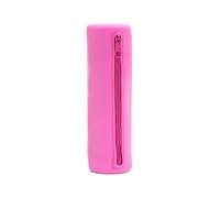 MCAOAL Portable Silicone Pen Bag Cylinder Shape Zippered for Travel Cylinder Silicone Pencil Case Zippered Pencil Pouches Large Compartment Portable Pen Organiser Bag