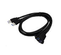 MCAOAL Reliability USB3.0 Extension Cable USB3.0 Double Port Extension Cable With Screw Mount For Secure Panel Installation USB Panel