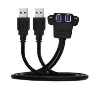 MCAOAL Reliability USB3.0 Extension Cable USB3.0 Double Port Extension Cable With Screw Mount For Secure Panel Installation USB Panel