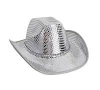 MCAOAL Shining Sequins Western Fedoras Cap for Night Parties Comfortable Disco Party Hat for Women Men Unisex Cosplay Essential Party Costume Props Hat