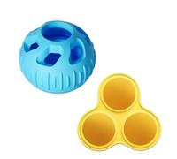MCAOAL Treat Chew Toy for All Dog Sizes Silicone Teether with Leak-Control Food Dispenser Dog Teething Toy with Kibble Dispenser