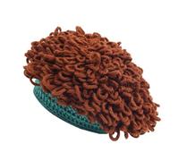 MCAOAL Unisex Elastic Winter Hat with Wild Curly Design Easy Wash Adjustable for Dress-Up Play Cotton Blend Hair Cap