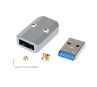 MCAOAL USB3.0 Male Connectors Adapter With 6mm Opening For Fast Data Transmission And Device Charging In Aluminum Housing USB Connectors