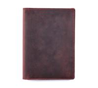 MCAOAL Vintage Leather Wallet Travel Cards Protector for Men Women Portable Card Business Cards Organiser Case Leather Business Card