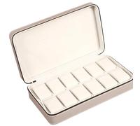 MCAOAL Watch Holder Box for Home Storage, 12 Slot Display Case with Soft Cushions, Clear Lid and PU Leather Exterior Design Accessory Storage Tray Cushioned Slots Clear Lid Dresser