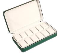 MCAOAL Watch Holder Box for Home Storage, 12 Slot Display Case with Soft Cushions, Clear Lid and PU Leather Exterior Design Accessory Storage Tray Cushioned Slots Clear Lid Dresser