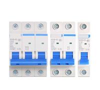 MCB NXB-63 1P 2P 3P 4P AC 230/400V 1A-125A Circuit Breaker DIN Rail Mounting Miniature Household Air Switch 1Pcs(3P,10A)