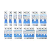 MCB NXB-63 Miniature Circuit Breaker 1P 2P 3P 4P AC 230/400V DIN Rail Mounting Household Air Switch 1Pcs(Silver,6A)