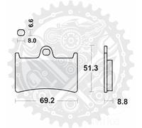 MCB611SCR TRW Brake Pads Sintered Carbon SCR Fits Yamaha FZ6 S2 600 2007-2010