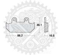 MCB624 TRW Brake Pads For Honda GL 1500 Goldwing 1988-2000