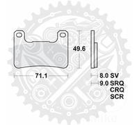 MCB752SV TRW Brake Pads Sintered Front SV For Kawasaki Z 900 RS 2021-2023