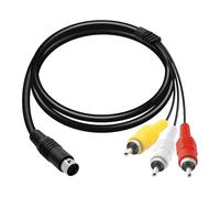 Mcbazel 1.8M 6ft Audio Video AV Cable RCA Connection Cord for Sega Mega Drive Genesis 2& 3 (9 Pin) - Not Compatible with Mega Drive 1