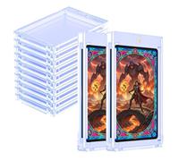 Mcbazel 130PT Magnetic Card Holder,Upgraded Version Game Card Case,10 PCS Magnetic Trading Card Holders, Hard Protective Game Card Storage Case with UV & Blue-ray Protection