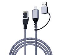 Mcbazel 2 in 1 USB A/USB C to Ethernet Cable 6.6FT, Type C to RJ45 Gigabit LAN Network Cord, Plug & Play, Compatible with MacBook, Nintendo Switch 2, iPad, iPhone 16 Pro/Max