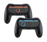 Mcbazel 2-Pack Joy-Con Grips for NS Switch 2, Ergonomic Switch 2 Grip with ABS L/R Trigger Extensions & Quick-Fit Installation (Black)