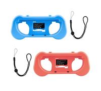 Mcbazel 2-Pack Joycon Grip for NS Switch2 Controller Handles Grip, Ergonomic Switch 2 Grip Controller Holder with Adjustable Spring Rope & Hollow Heat-Dissipating Design (Blue & Orange)