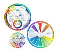 Mcbazel 3 piece color wheel colour mixing wheel creative color mixer for painting/airbrush design/makeup