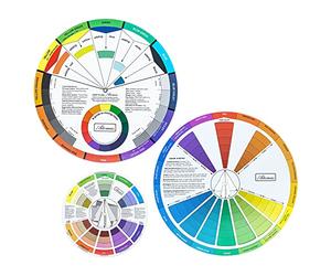 Mcbazel 3 piece color wheel colour mixing wheel creative color mixer for painting/airbrush design/makeup
