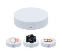 Mcbazel 360 Degree Rotating Display Stand for Photography 3 KG Load Electric Rotating Turntable Motorized Rotating Stand Display Table for Display Jewelry, Watches, Digital Products - 5.4 Inch (White)