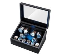 Mcbazel 6 Watch Winder with Storage, Ultra Quiet Automatic Double Rotor Watch Winder Box with 5 Modes, LED Light, and 6 PU Storage Pillows, for Automatic Mechanical Watches