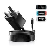 Mcbazel 60W Charger for Switch 2, AC Adapter with 5FT USB-C Cable (20V/3A Fast Charging) for Nintendo Switch/OLED/Lite, Steam Deck & Dock - Support TV Mode