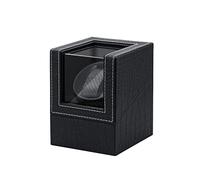 Mcbazel Automatic Watch Winder Box with Quiet Motor, Leather Crocodile Pattern - Black